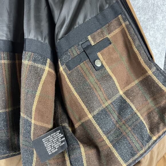 Jos A Bank Faux Suede Jacket Mens XXL Brown Removable Flannel Lining Classic Dad - Picture 11 of 16